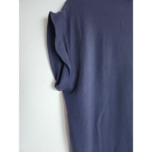 NWT ATM Anthony Thomas Melillo Blue V-Neck 100% Pima Cotton Shift Dress Small - Picture 5 of 11